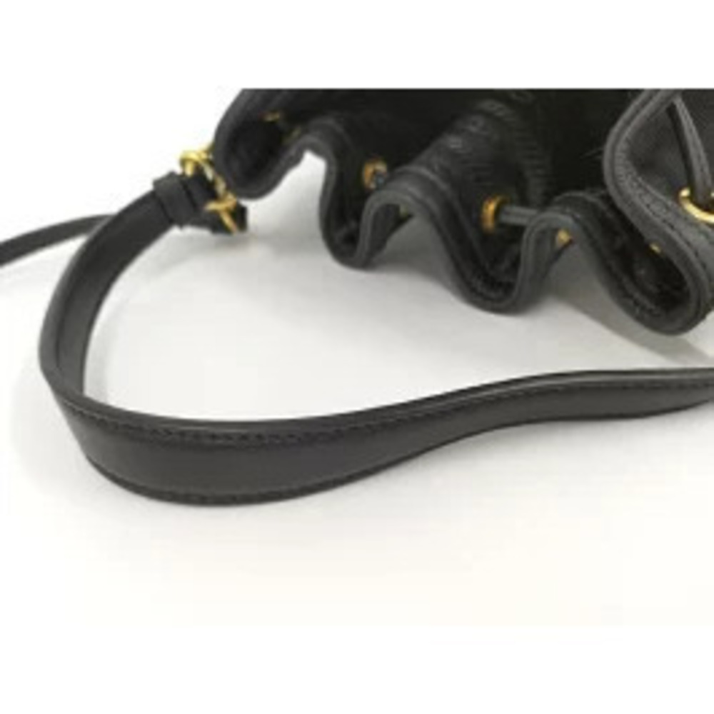 PRADA Shoulder Bag Drawstring Duet Canvas Black - Picture 6 of 9